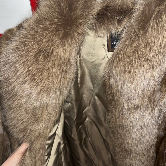 Famous Barr Women's Full-Length Caramel Mink Fur Coat - Picture 5 of 6